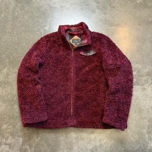 Women’s Pendleton Deep Pile Sherpa Burgundy Full Zip Jacket